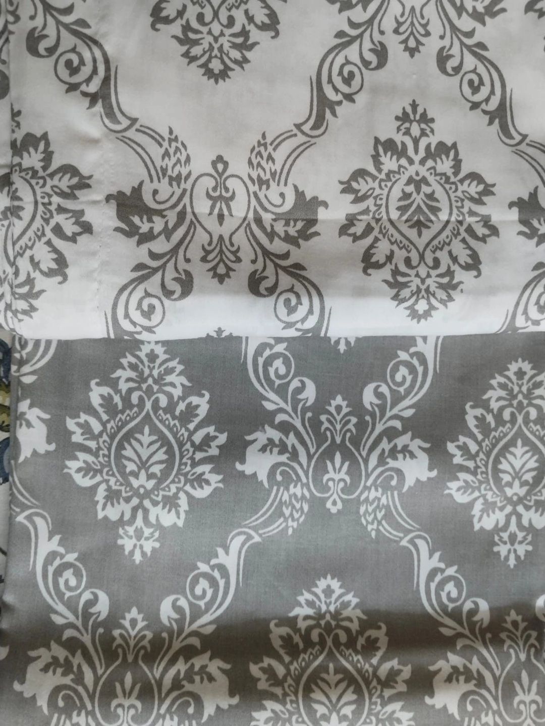 Soul N Saaz I Grey & White Ethnic Motif 300 TC King Bedsheet with 2 Pillow Covers | Superfine Cotton